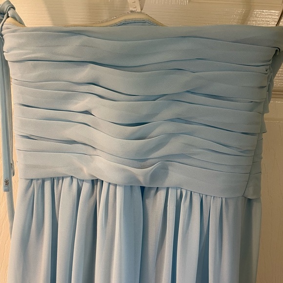 Bill Levkoff light Blue Bridesmaid Dress - Picture 10 of 12
